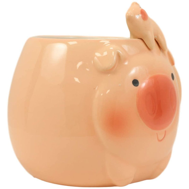 Adorable cochon porky bacon avec pêne dormant piglet sur une cuillère à café