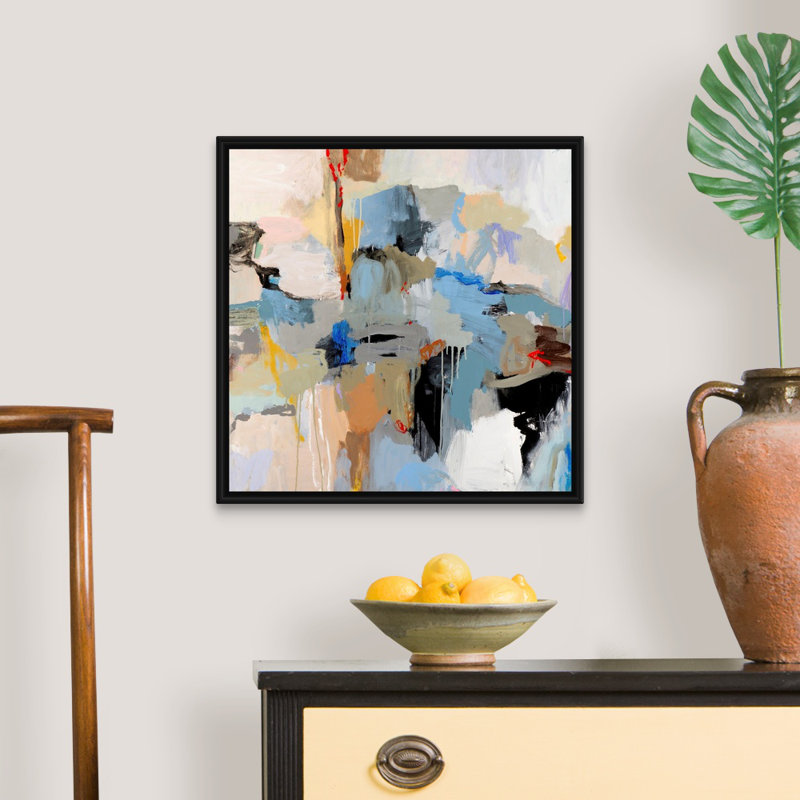 Reproduction d’art sur toile, "Santa Fe" par Jeffrey Tover, Cadre noir, H 22 po x l 22 po x P 1,75 po