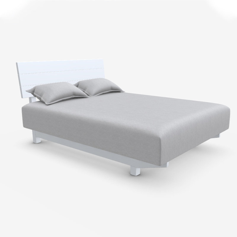 Ellyson Bed, European Double (140 x 200 cm), White