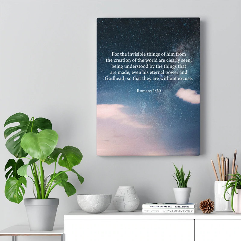 Without Excuse Romans 1 Piece Wrapped Canvas Wall Art, 61cm H x 46cm W