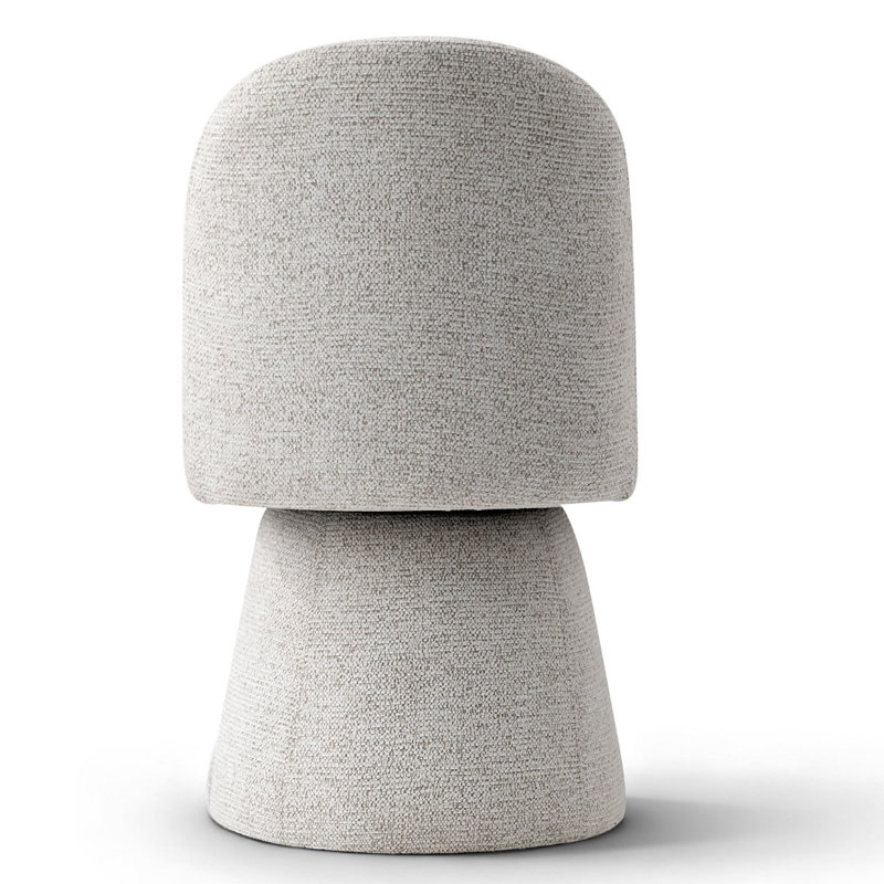 Fauteuil d'appoint pivotant rembourré en tissu