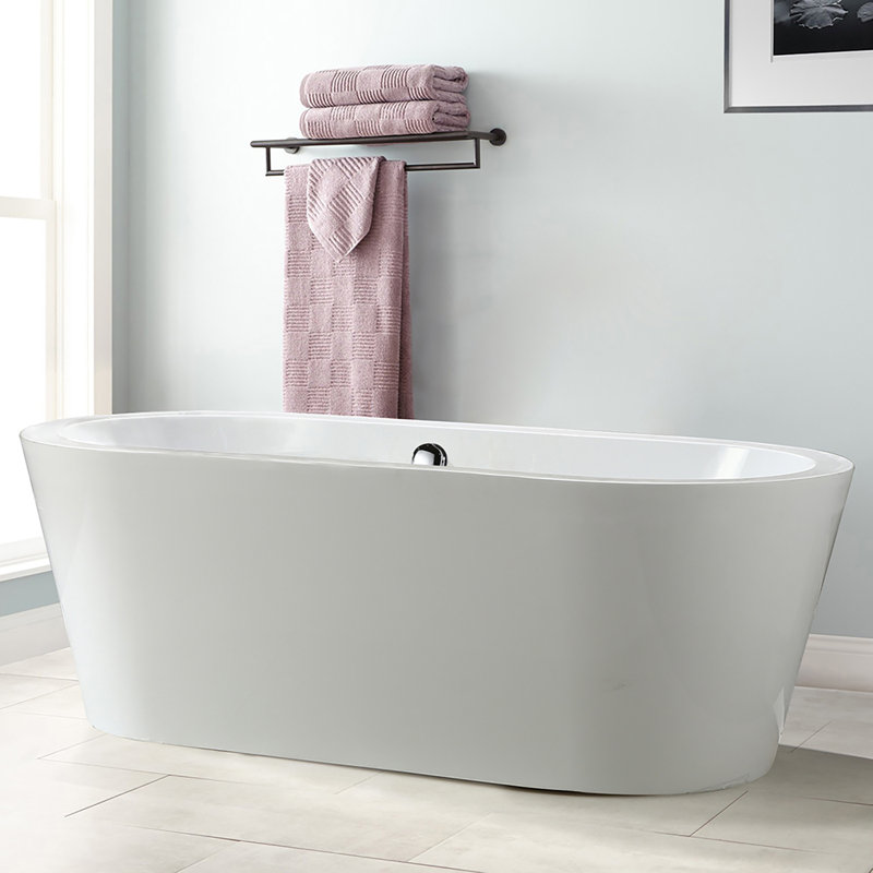 Melania 68'' x 32'' Soaking Acrylic Bathtub