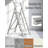 4 Step Ladder Foldable, Aluminum,,Grey