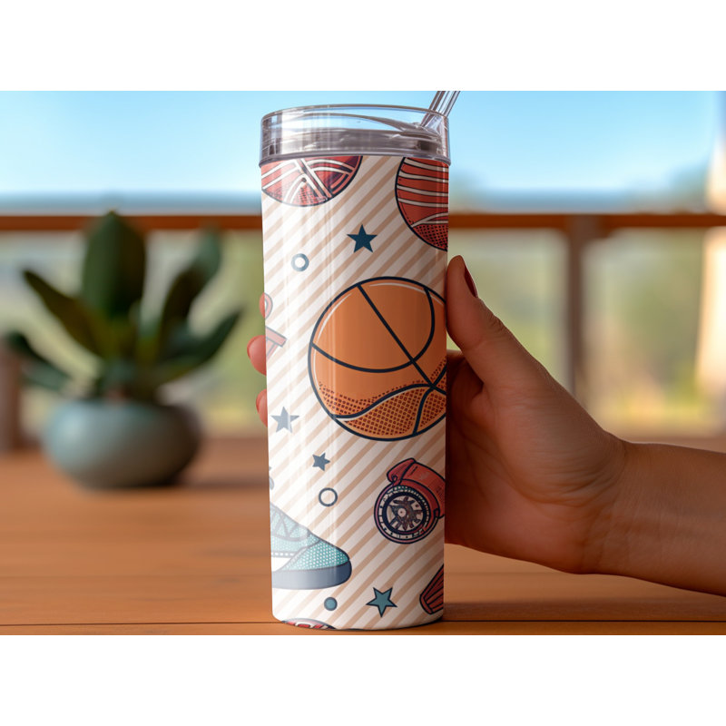 Choose Handmade Tumblers 591ml Vacuum Insulated Stainless Steel (18/8) Travel Tumbler with Straw