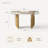 Modern Sintered Stone Dining Table With Gold Metal Base (55.1")-38223442-38223443