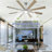 66 Inch Large Ceiling Fan with Light, Modern 8-Blade Silver and Wood Grain Indoor Outdoor Fans with Remote Control Dimmable Light, Quiet DC Motor Reversible 6 Speed Timer-652494715-652494718-652494716