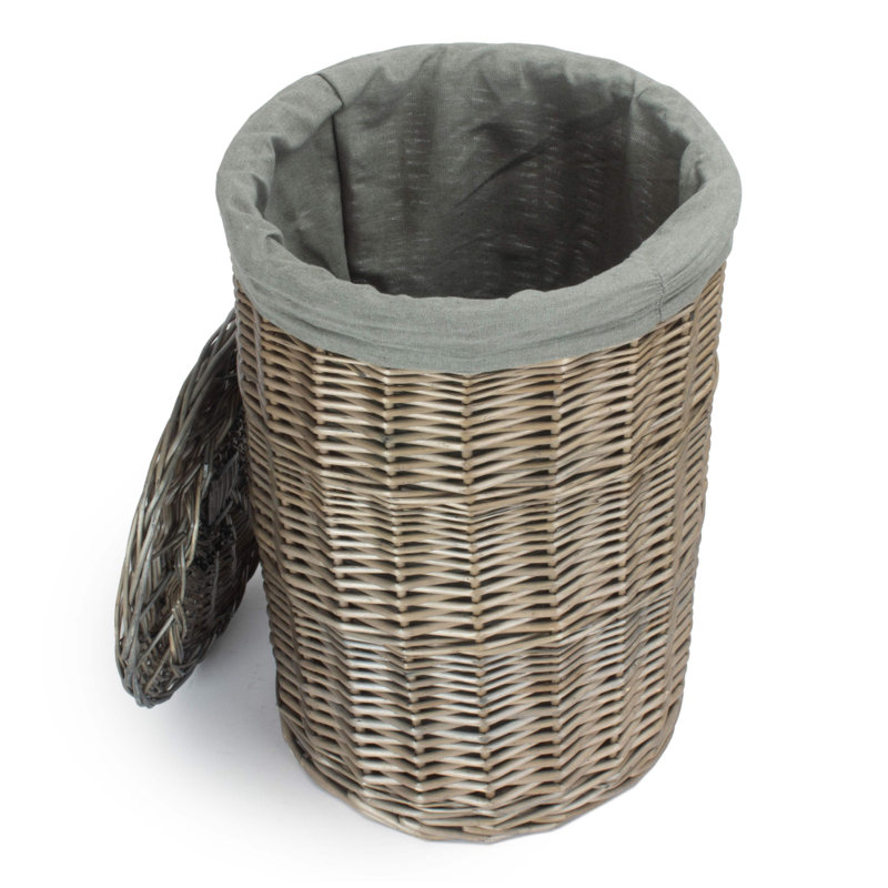 Ajman Wicker Laundry Hamper, Grey