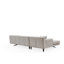 Élégant canapé d'angle, beige, 78 x 118,2 x 39,4 pouces | Structure en bois de hêtre durable et en carton, tissu 100% polyester | Confortable 28 coussins en mousse grise et 5 coussins | Dossier fixe et coussin d'assise | Design scandinave industriel moderne-1702626126-1702626127