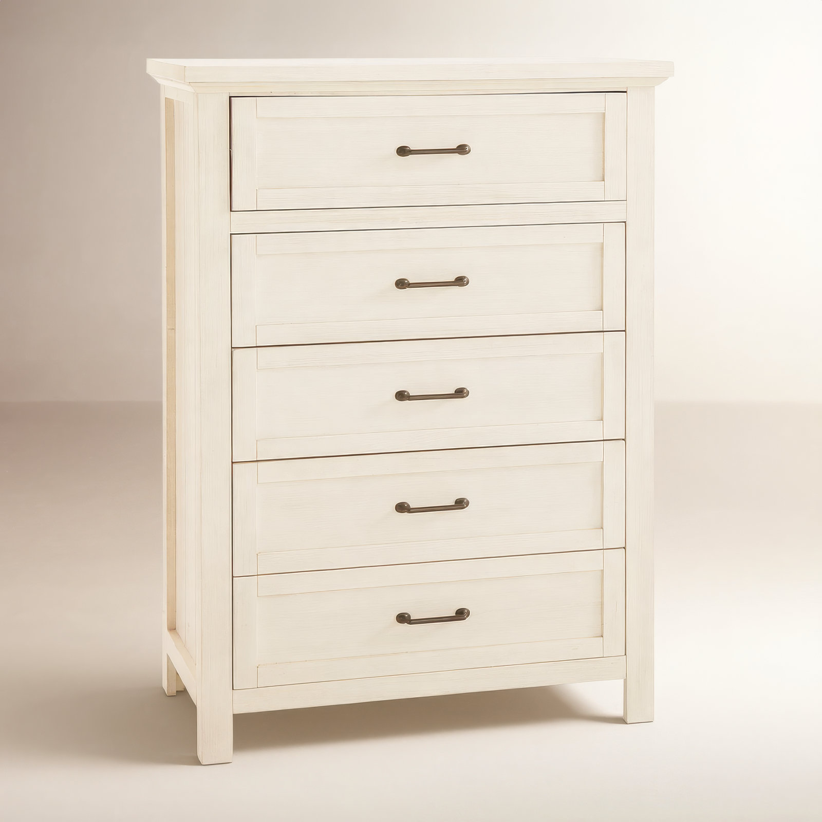 Aceline 5-Drawer Chest, Brushed White
