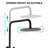 Brushed Gold Wall Mount Pressure Balanced Shower System with High Pressure Rain Shower Head, Handheld Sprayer and Adjustable Slide Bar-133058748