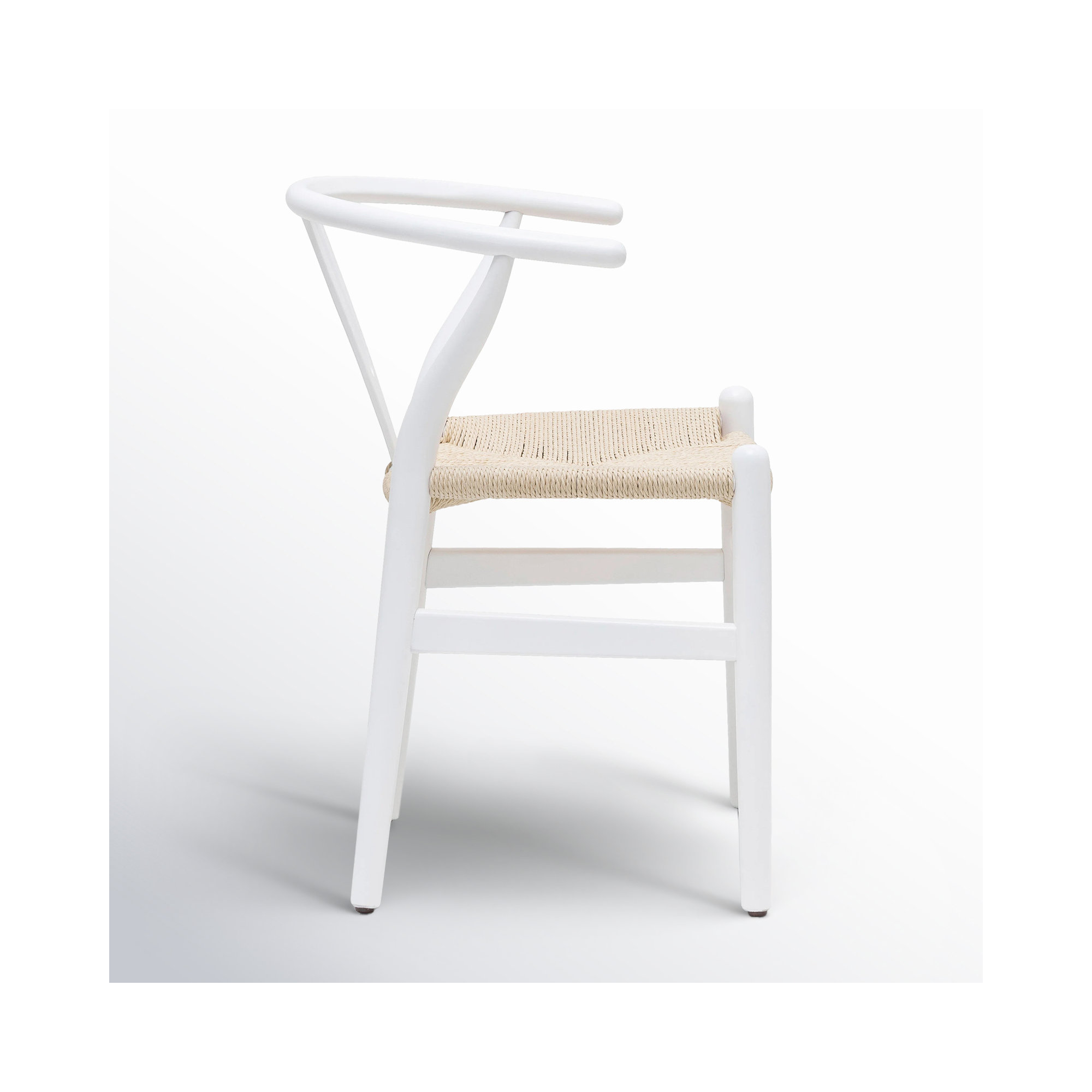 Wyn Woven Solid Wood Dining Chair, 1, White / Natural