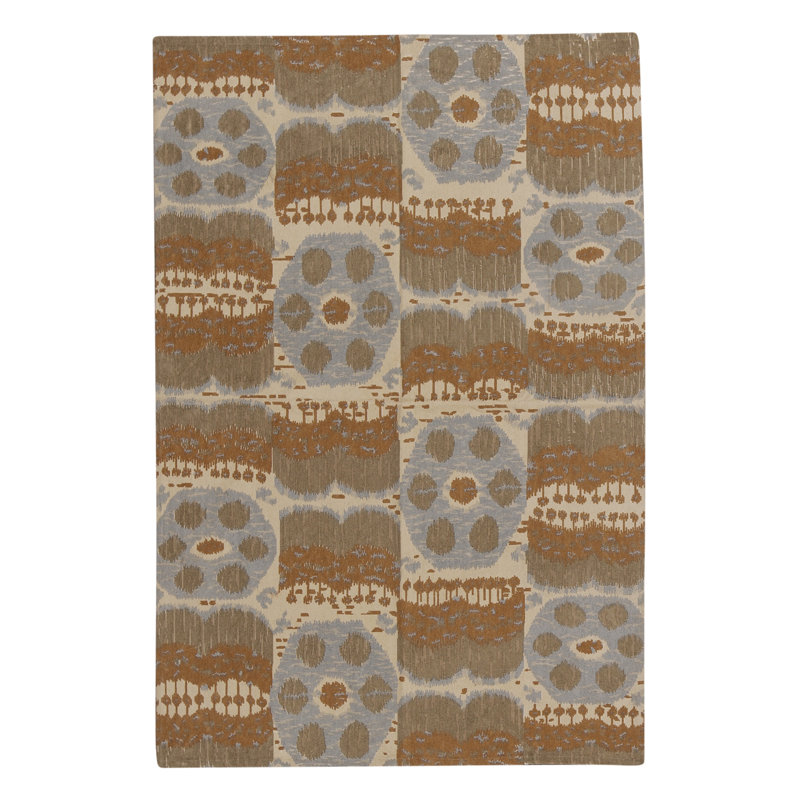 Tapis rectangulaire en laine à tissage plat