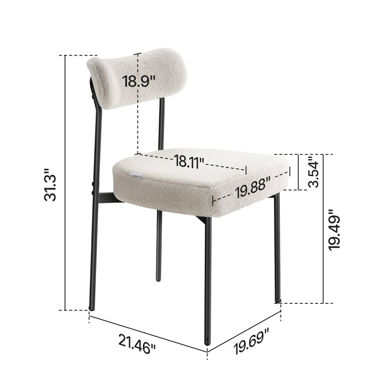 Chaise de cuisine moderne Boucle