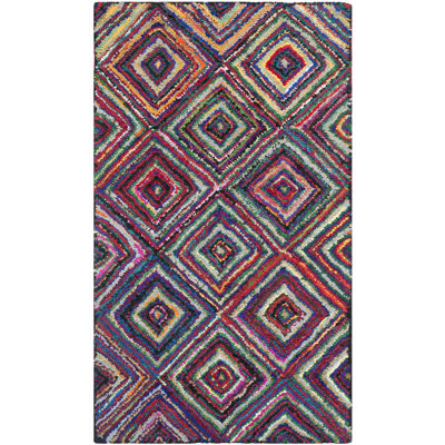 Maureen Geometric Cotton Hand Woven Area Rug