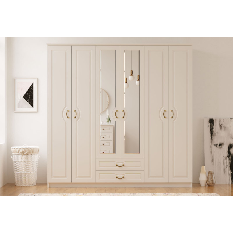 Vandenberg 6 Door Manufactured Wood Wardrobe