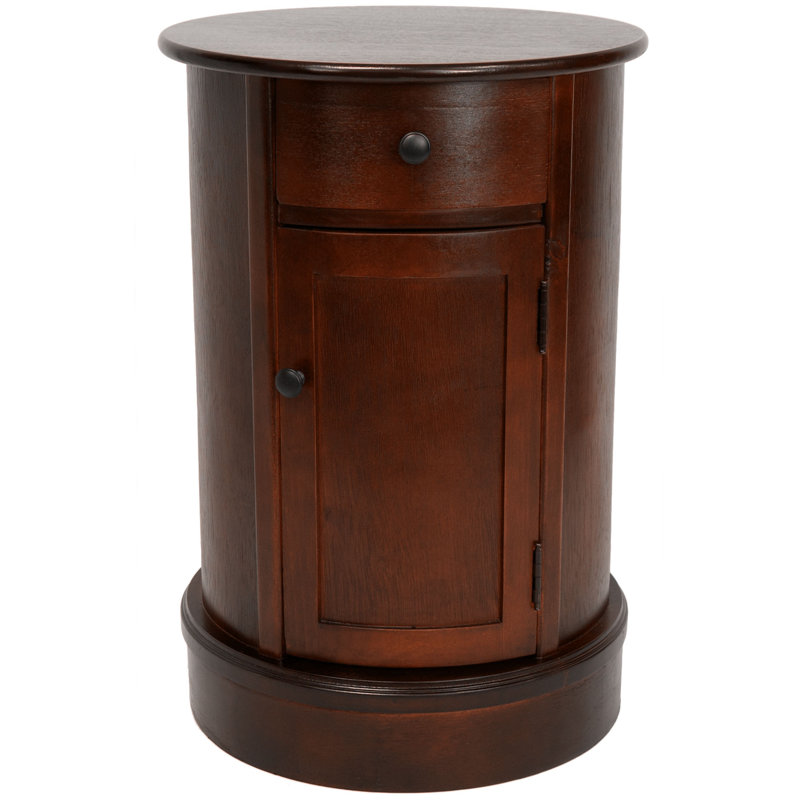 KeAndre 17.5'' W Solid Wood Nightstand, Cherry