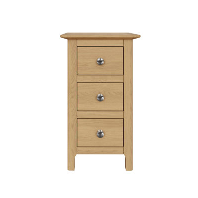 Casiano 34cm W 3 Drawer Bedside Table Nightstand Cabinet