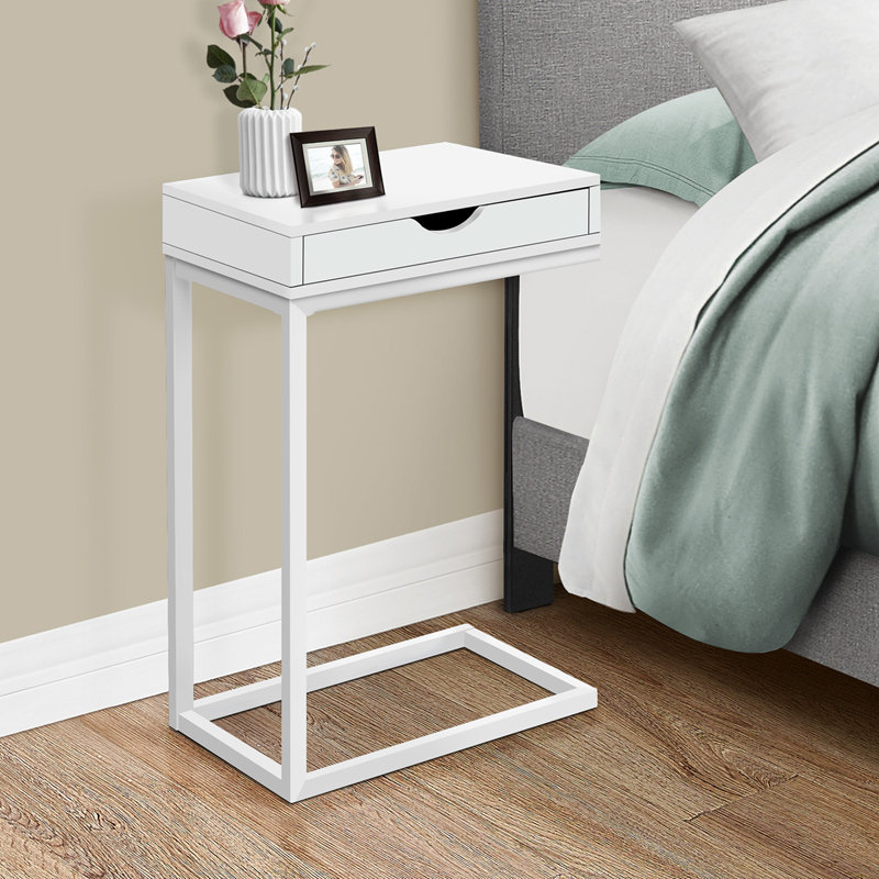 Table d'appoint Kari, Blanc, Blanc