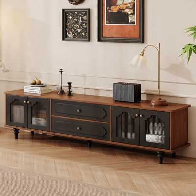 Meuble télé moderne en bois manufacturé noir