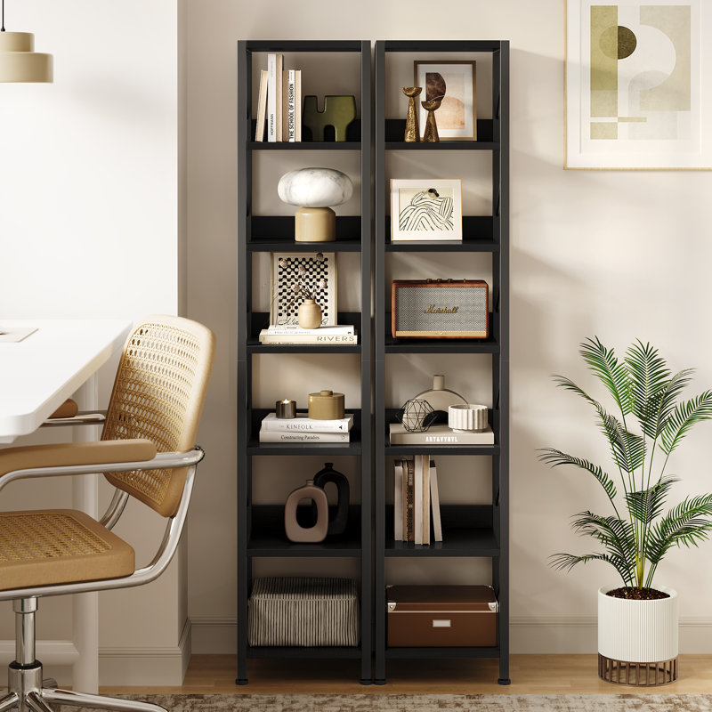 34.8 cm W Bookcase, 180 cm H x 34.8 cm W x 30 cm D x, Black