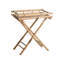 Solid Wood Tray Top Cross Legs End Table