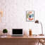 Collage de formes abstraites, vert, orange et bleu par un artiste inconnu - impression-12504873-12504878
