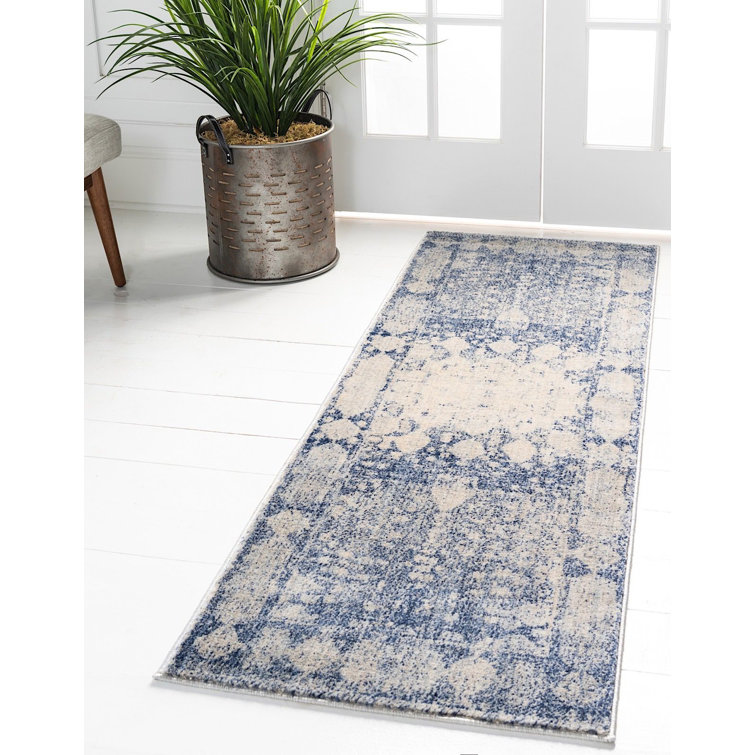 Tapis oriental bleu marine Polli