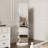 360° Rotating Multifunctional Full Length Mirror With Hook Storage, Solid Wood Floor Mirror For Bedrooms And Living Rooms-288495528