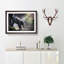 Mother Elephant Encouraging Baby in Abstract - Picture Frame Painting Print-55725149-55725148