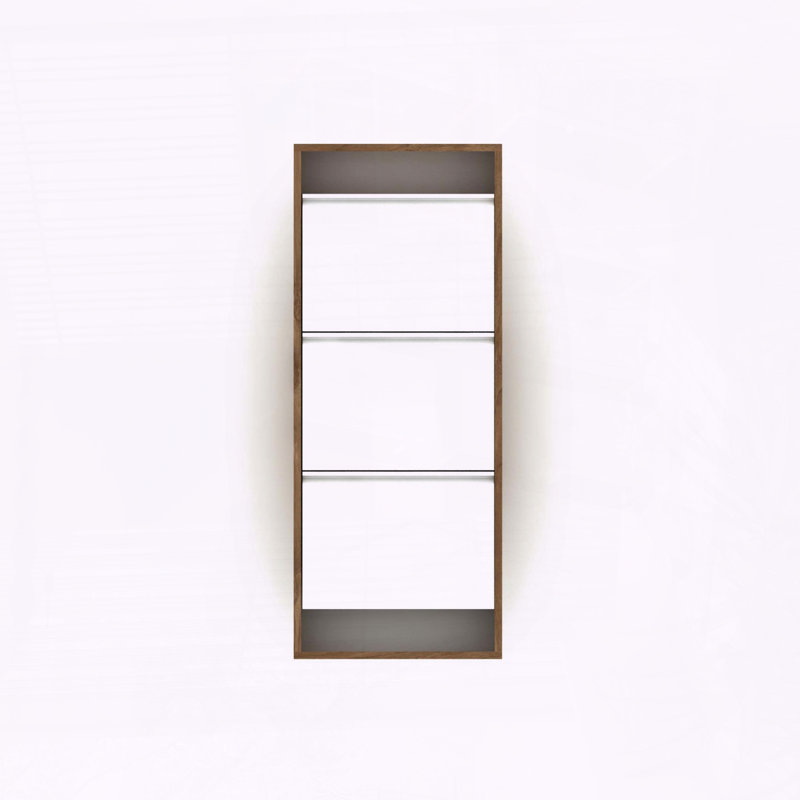 Hide 3 Tier Wood Frame Shoe Storage