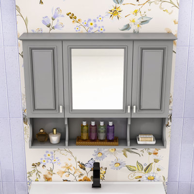 Armoire de salle de bain moderne et minimaliste avec rangement réglable