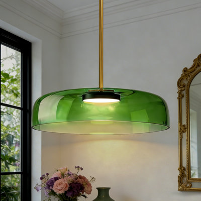 Mid Century Modern Glass Pendant Light