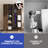 55" Tall Garage Storage Cabinet Asymmetrical Shelf for Cleaning Tool Organizer Rustic Wood -2023873393