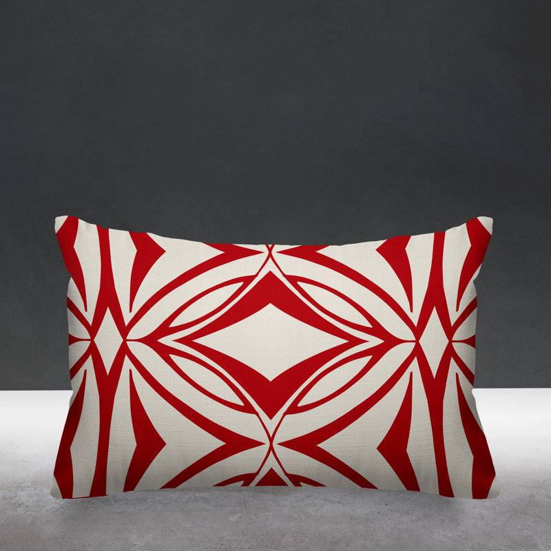 Coussin décoratif intérieur / extérieur Eamon, Rouge