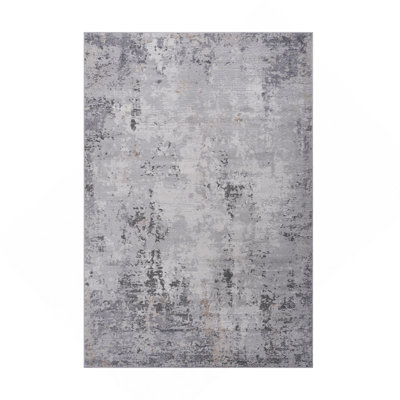 Ivory / Sand / Abstract Doormat Rug