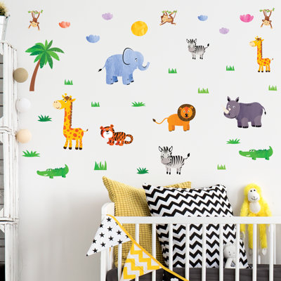 Jungle Animals, Children Wall Stickers, DIY Art, Nursery Decorations