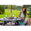 Heaven Round Wood Outdoor Picnic Table With Umbrella Hole , 180cm cm W 180cm cm D-1780667034
