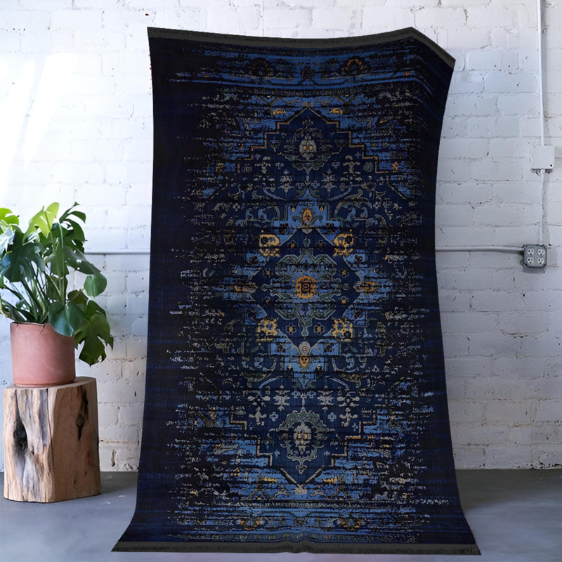 Tapis intérieur / extérieur Salangi, Rectangle 4 pi 27 po x 6 pi 3 po
