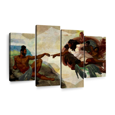 Impression sur toile multi-pièces, "création de Adam"