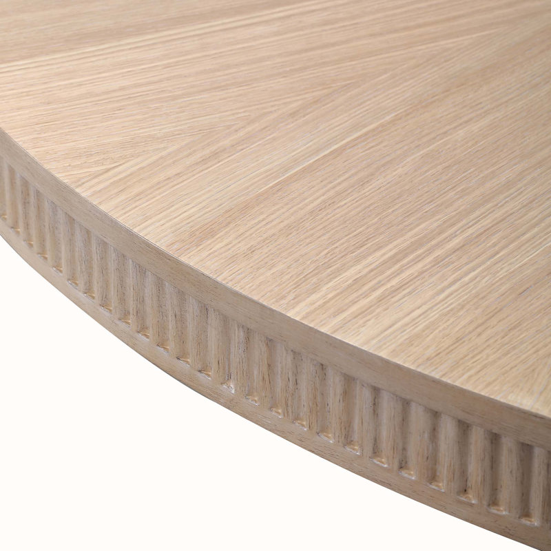 West Kensington Round Dining Table, Medium Yellow Wood