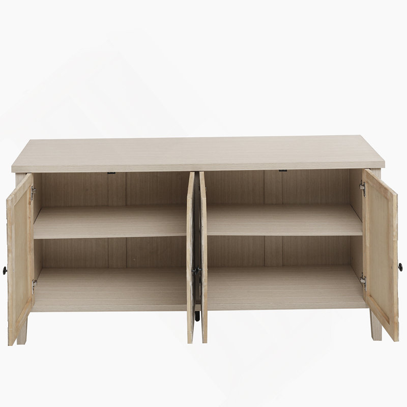 Sideboard Buffet Cabinet, Storage Cabinet With Storage,Modern Storage Cabinet With 4 Doors & Adjustable Shelves For Livingroom, Dining Room, Kitchen And Entryway