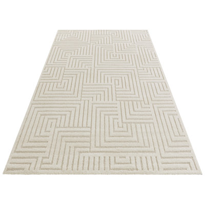 Manipu Soft Short Pile Cream Rug
