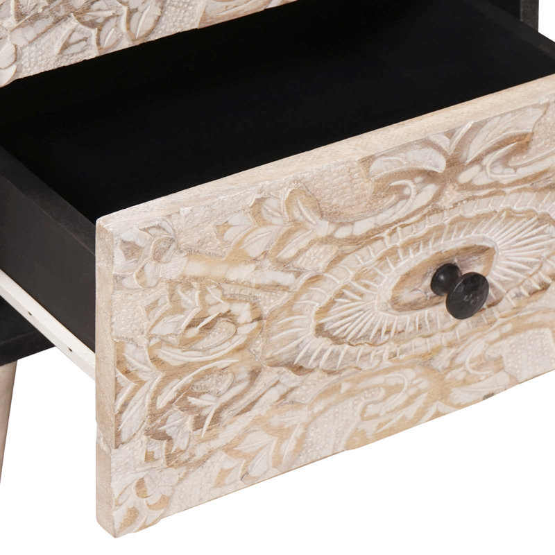 40cm W Solid Wood Bedside Table