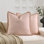 Housse de coussin en lin délavé texturé Boho Farmhouse