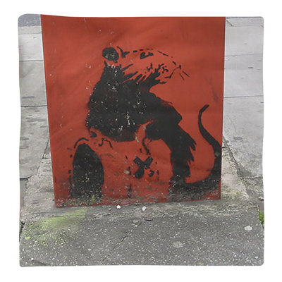 Serviette de table toxique rouge rat