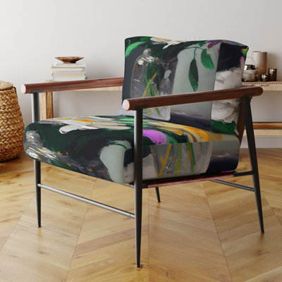 Fauteuil d'appoint rembourré en velours Brieaddy