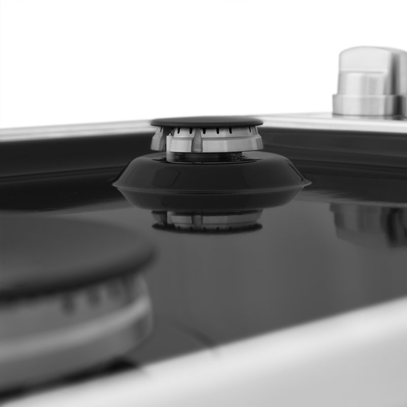 ZLINE 30 in. Gas Cooktop with 4 Burners and Porcelain Top, Black Porcelain