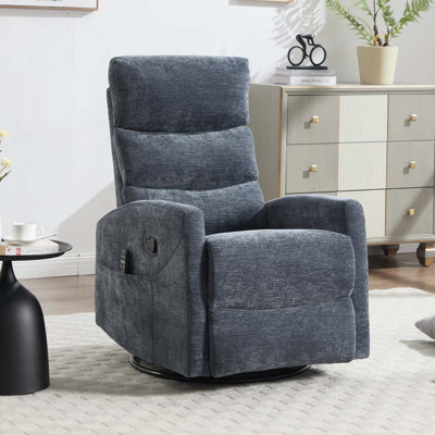 Heat Massage Manual Recliner Chair with Rocker and Swivel by Ebern Designs