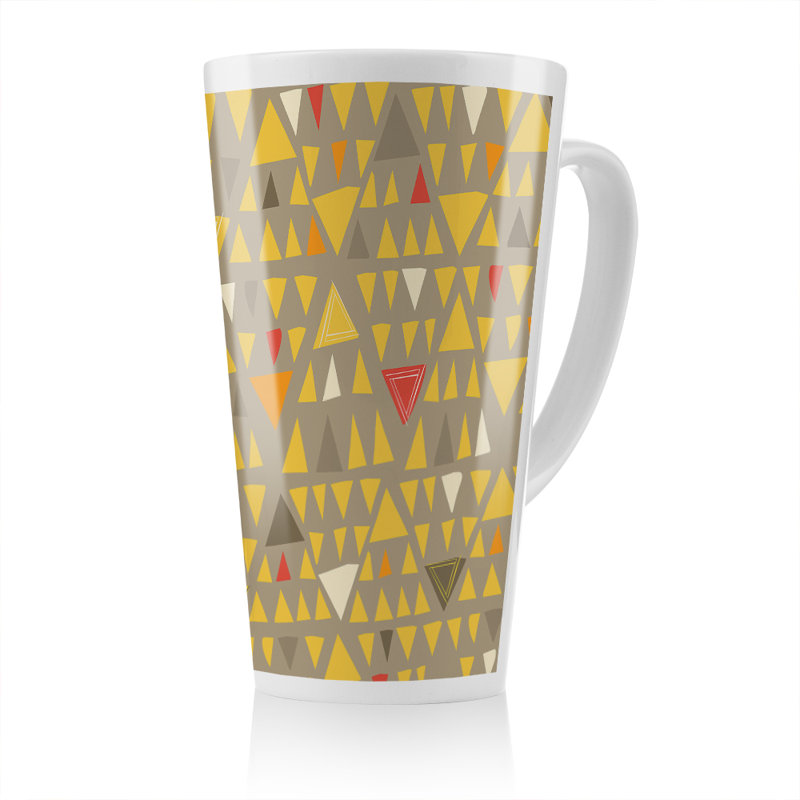 Geometric Triangles Latte Mug