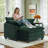 40"W Corduroy Oversized Chair & Ottoman Set - Comfy Cloud Sofa Armchair with Extra Deep Seat, Plush Upholstered for Apartment Living Room, Small Space Friendly-1371942676